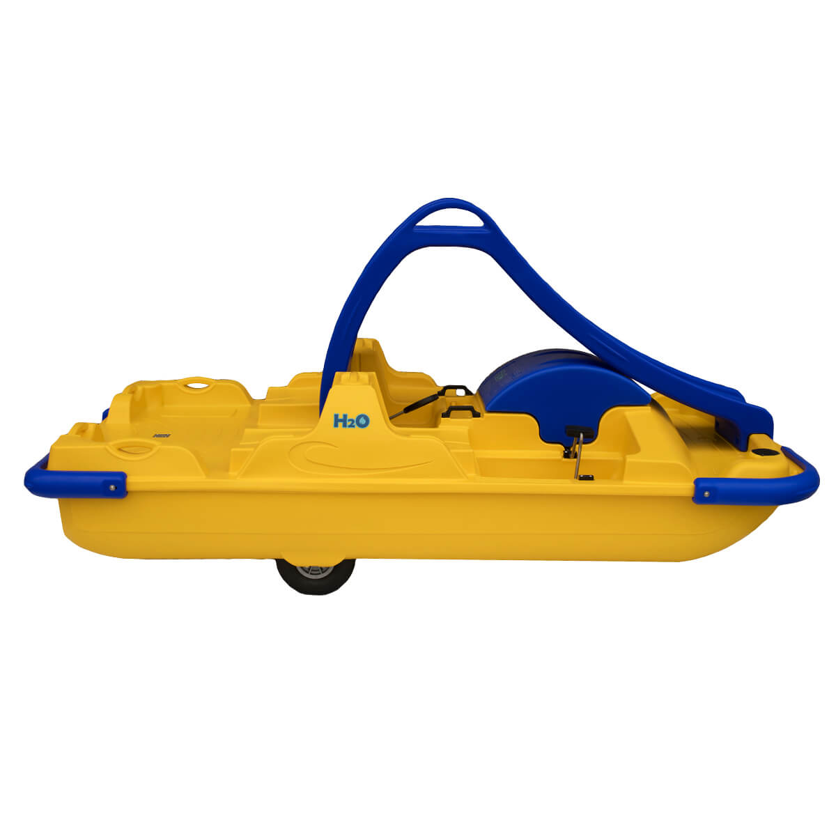 ho pedalo azzurro giallo per coppia con scivolo personalizzabile eurotank